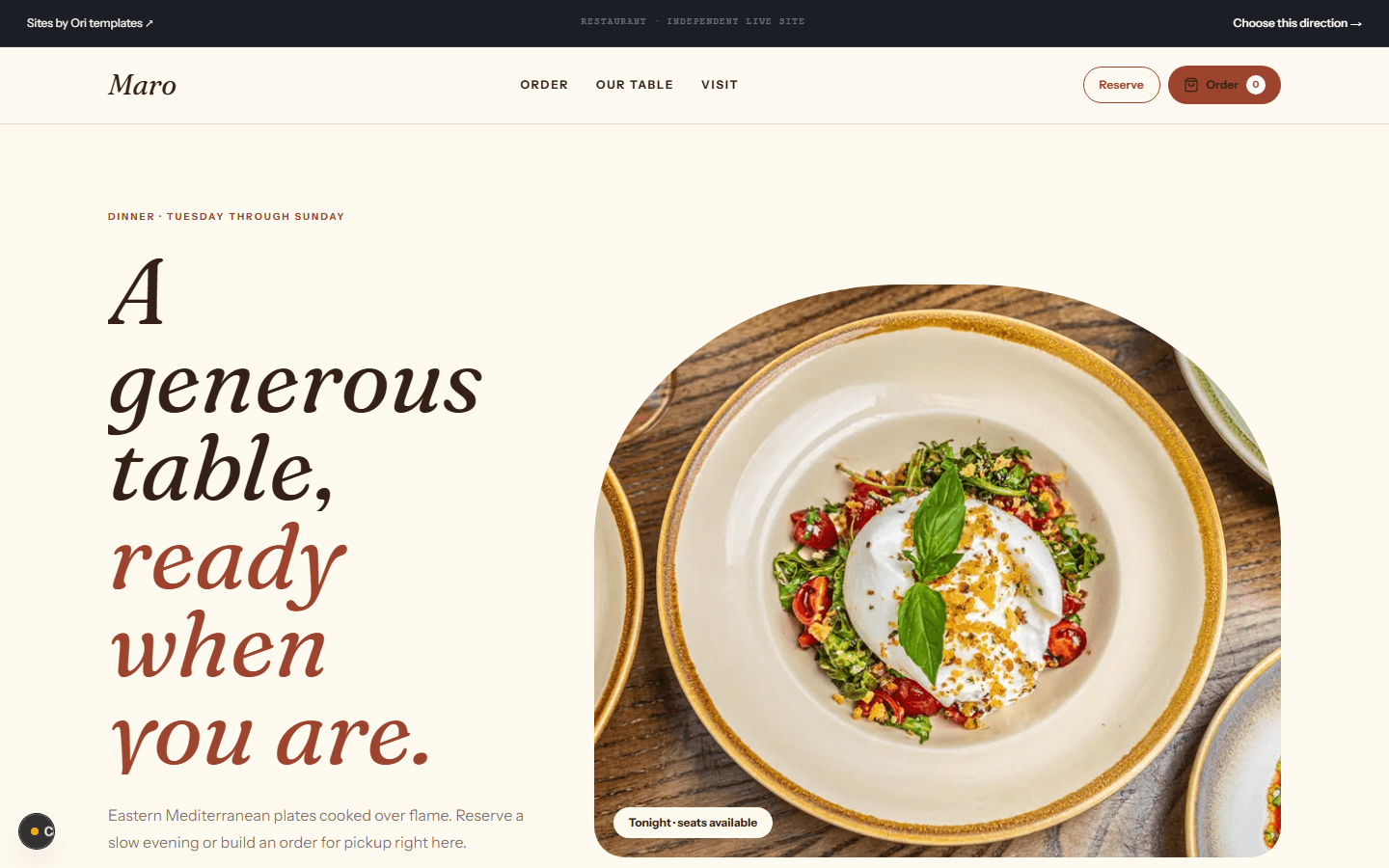 Preview of the Maro website direction