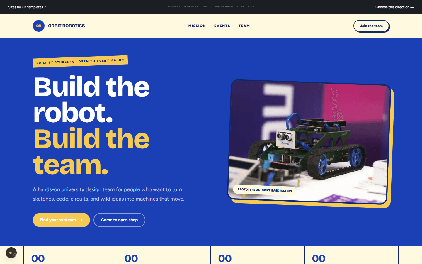Preview of the Orbit Robotics website direction