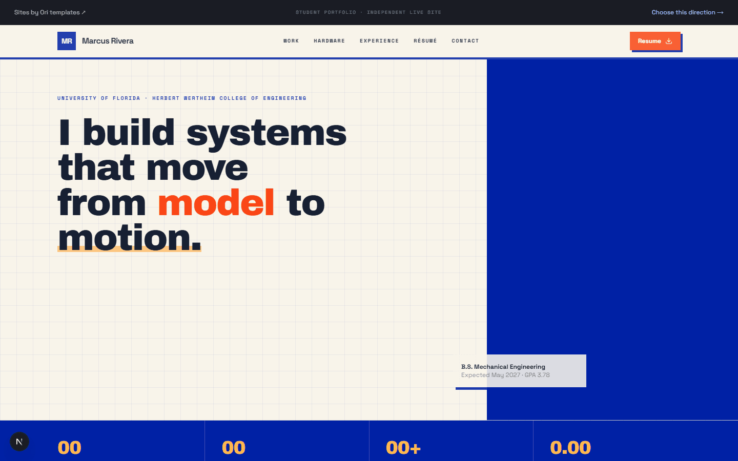 Preview of the Gator Engineer website direction
